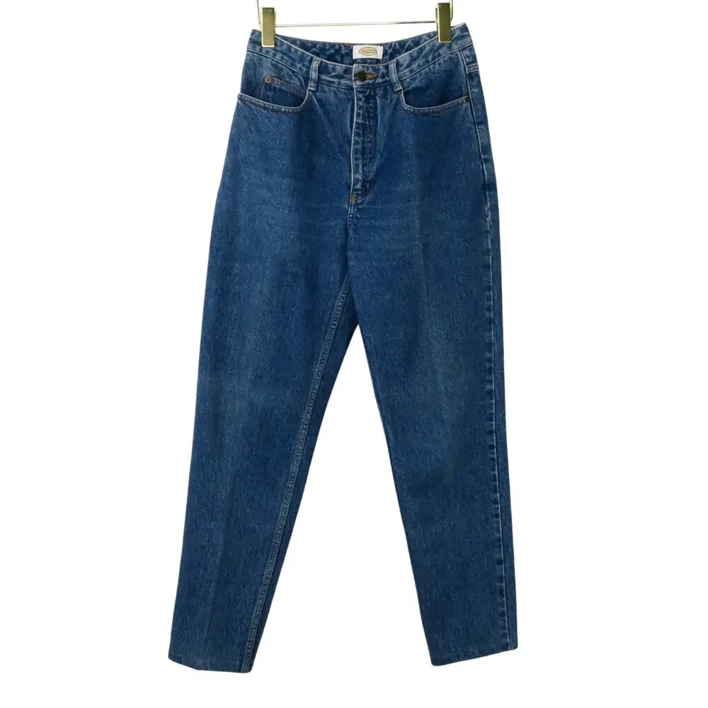 1990s Vintage Talbots High Rise Straight Leg Jeans Size 6 27" Mom Jeans Tapered - Picture 2 of 4